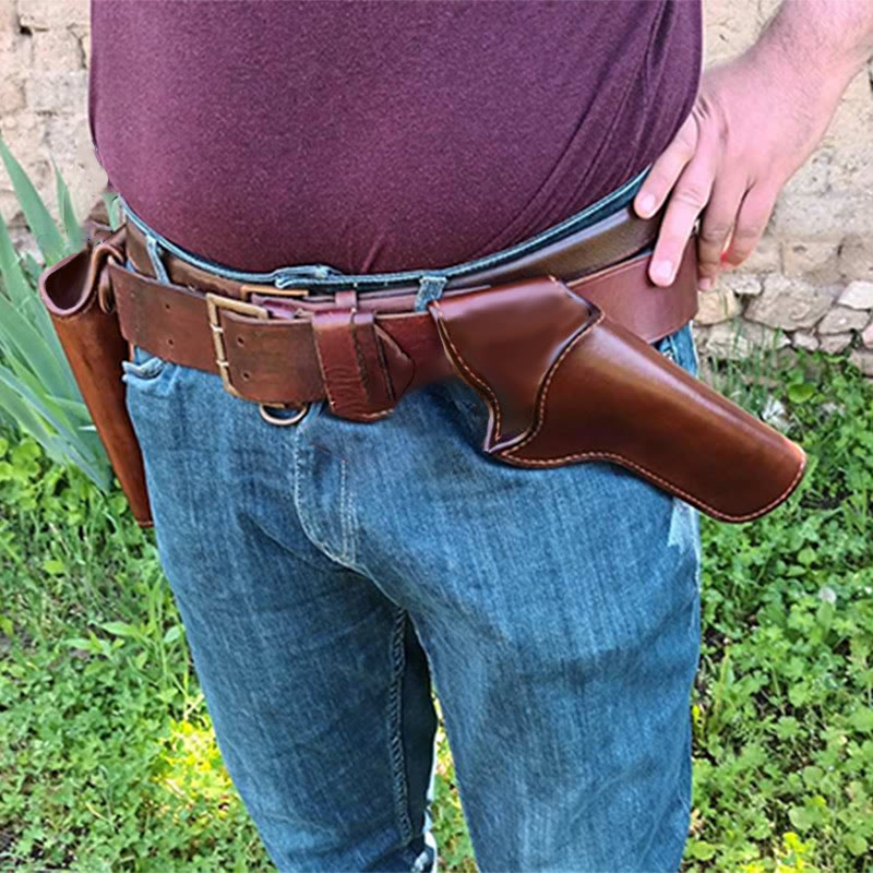 Retro Leather Holster Western Style Revolvers Colt Clones