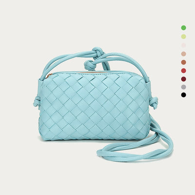 Crossbody Bag For Women Knitted Plaid Pattern Phone Bag