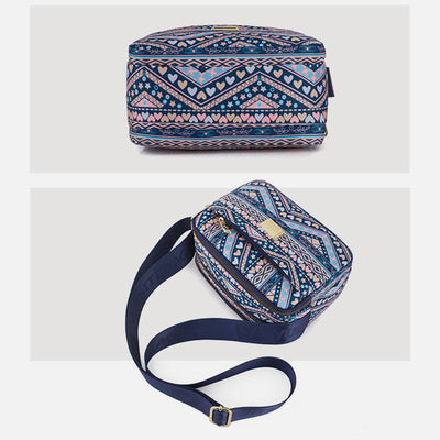 Creative Printing Purse Women Waterproof Nylon Multiple Compartment Crossbody Bag