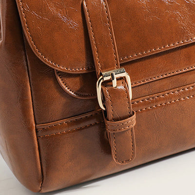 Backpack For Women Vintage Oil Wax Leather Multi-Functional Crossbody Bag