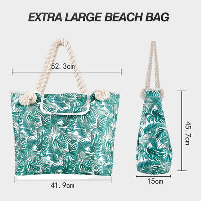 Summer Beach Bag For Women Printing Canvas Large Capacity Handbag