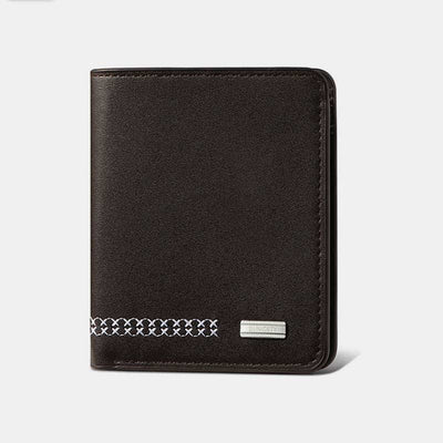 Men's Trifold Embroidery PU Leather Wallet RFID Blocking Card Holder