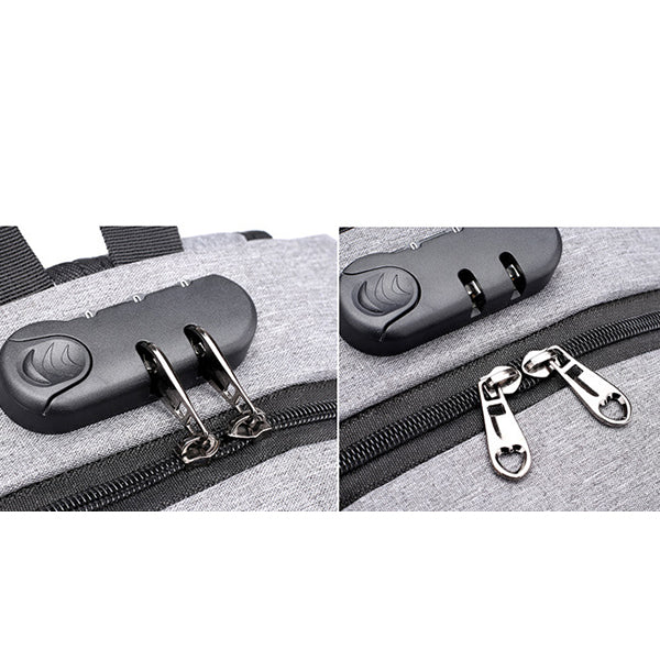 Anti-theft Travel Business Backpack with Lock and USB Charging Port