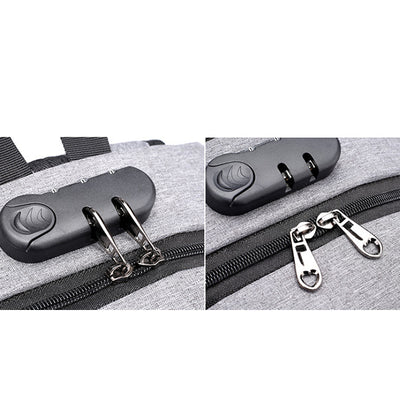 Anti-theft Travel Business Backpack with Lock and USB Charging Port