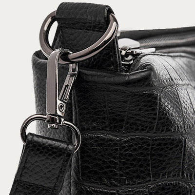 Simple Crossbody Bag For Women Crocodile Print Retro Daily Bag