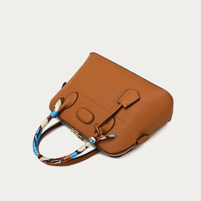 Top-Handle Bag For Women Vintage Thin Silk Scarf Handle