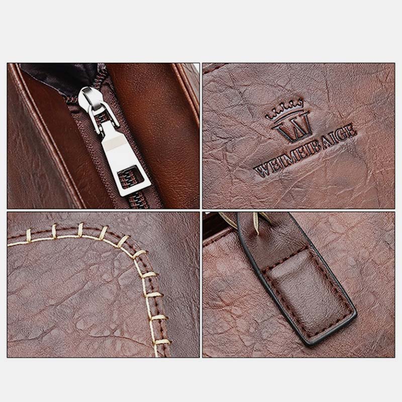 Large Capacity Business Office Handbag Women's Soft PU Tassel Tote Shoulder Bag