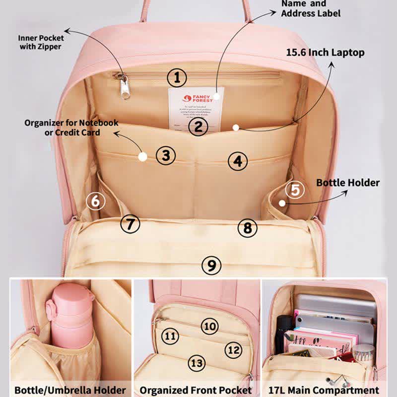 Large Capacity Laptop Backpack School Bookbag Travel Bag with Top Handle