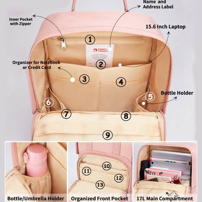 Large Capacity Laptop Backpack School Bookbag Travel Bag with Top Handle