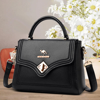 Classic Tote For Commuting Outing Minimalist Small Leather Handbag