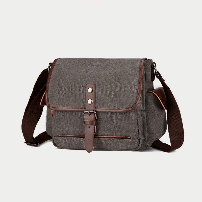 Unisex Retro Canvas Bag Large Functional Crossbody Bag Messenger Bag