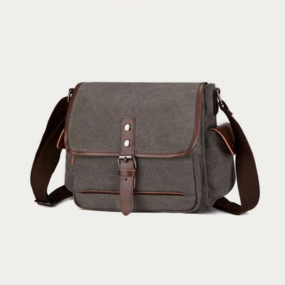 Unisex Retro Canvas Bag Large Functional Crossbody Bag Messenger Bag