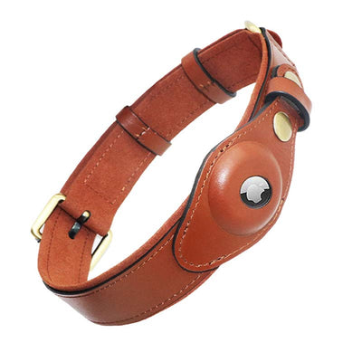 Airtag Leather Pet Collar Airtag Holder