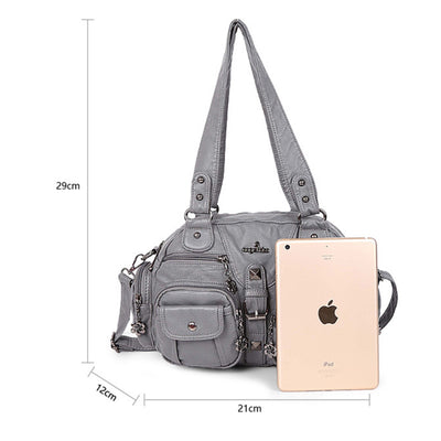 Solid Color Fashion Dumplings Messenger Bag