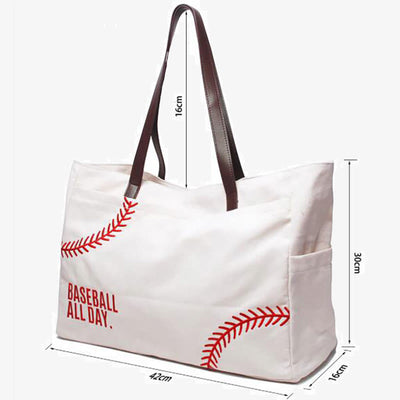 Large Embroidered Canvas Tote Multifunctional Travel Sports Bag Shoulder Bag