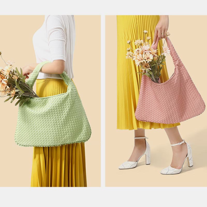 Shoulder Bag For Women Solid Color Large Capacity Minimalist Casual Handbag