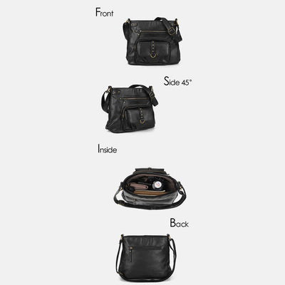 Crossbody Bag for Women Zip Adjustable Strap Soft Leather Shoulder Handbags
