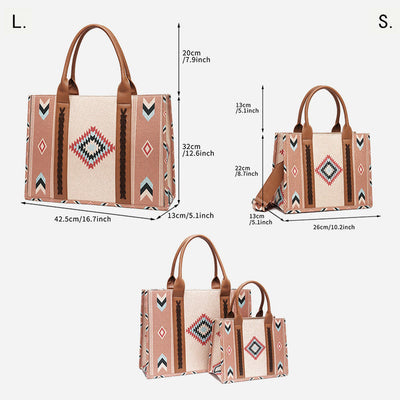 Vintage Linen Cotton Handbag For Women Bohemian Crossbody Tote