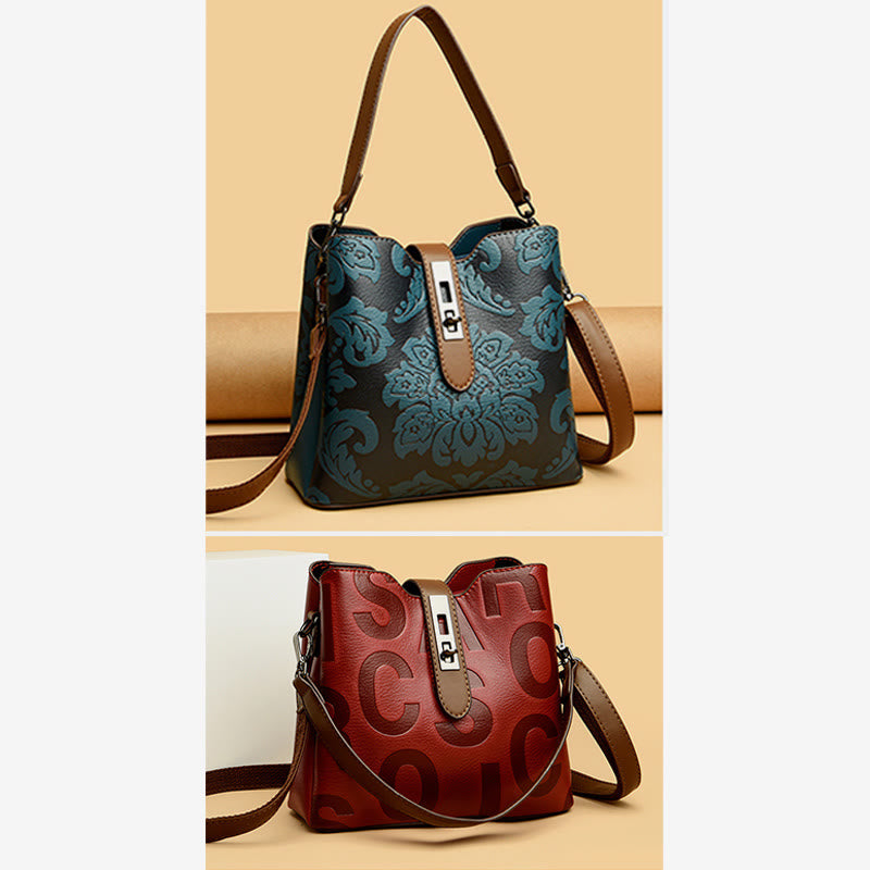 Vegan Leather Bucket Bag Women Elegant Dating Crossbody Bag