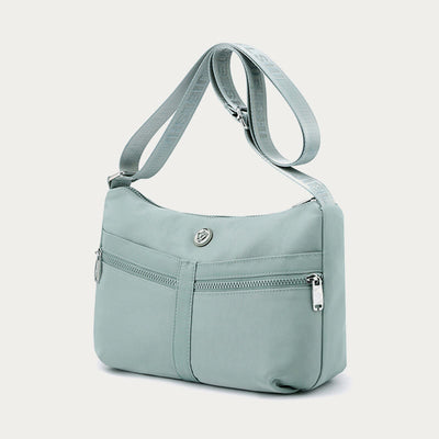 Solid Crossbody Bag For School Travel Simple Nylon Bag Purse