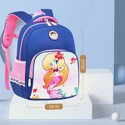 Backpack For Kids Cartoon Character Printing Lightweight Oxford Schoolbag