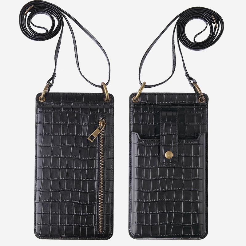 Multi-Slot Elegant Crossbody Phone Bag With Mirror
