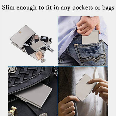 RFID Stainless Steel Slim Credit Card Holder