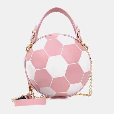 Unique Design Basketball Football Look Mini Round Bag