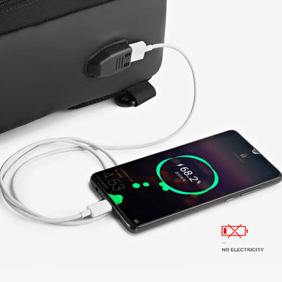 Water-Resistant Sling Bag With USB Charging Port