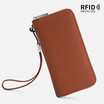 Classic Long Wallet RFID Roomy Leather Phone Purse For Women