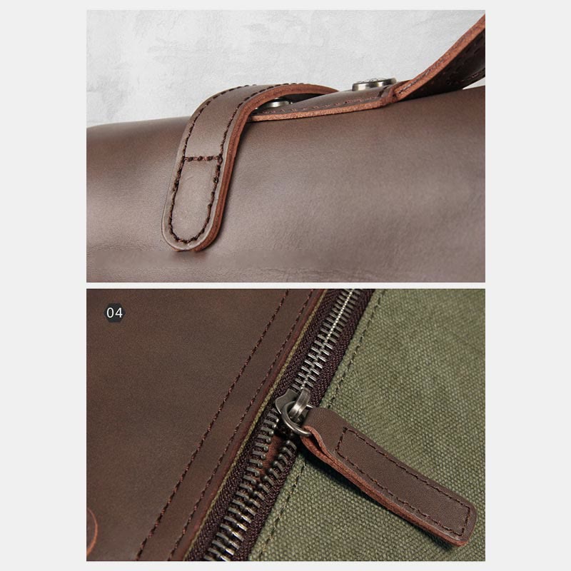 Messenger Bag For Men Canvas Casual Vintage Document Crossbody Handbag