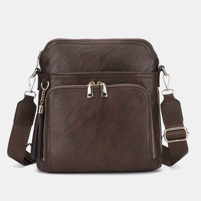 Crossbody Bag for Women Multi-Pocket Soft Leather Shoulder Purse with Card Slots