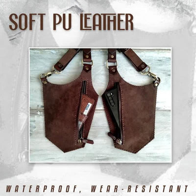Anti-theft Underarm Shoulder Bag PU Leather Double Shoulder Armpit Bag Wallet