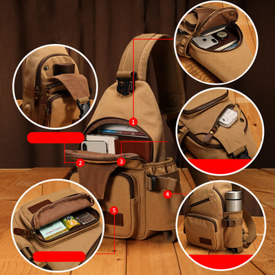 Sling Bag For Men Casual Travel Outdoor Hiking Crossbody Daypack