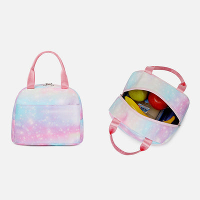 Unicorn School Backpack for Girls Kids Elementary Bookbag Lunch Bag Set