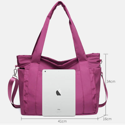 Tote for Women Large Capacity Multi-Pocket Nylon Work Shoulder Bag
