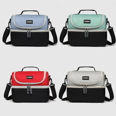 Cooler Bag For Outing Double Layer Insulation Crossbody Picnic Bag