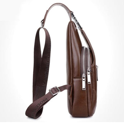 Men's Anti-theft Vintage Sling Bag with USB Charging Port
