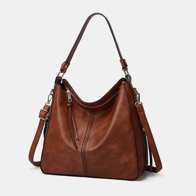 Solid Color Vintage Large Tote