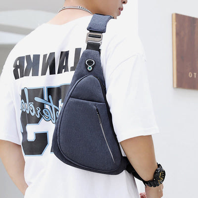 Sling Bag For Men Waterproof Nylon Travel Portable Crossbody Backpack