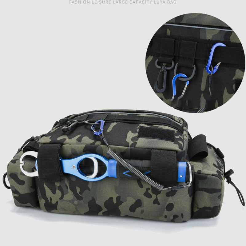 Multifunctional Large Capacity Waterproof Fishing Hiking Waist Bag Crossbody Bag