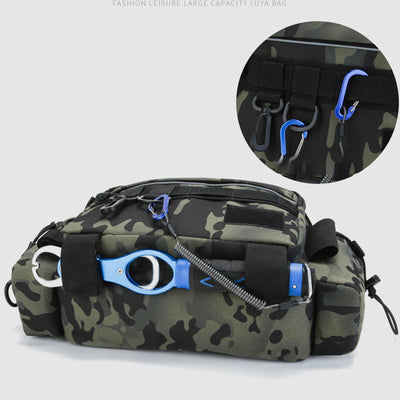 Multifunctional Large Capacity Waterproof Fishing Hiking Waist Bag Crossbody Bag