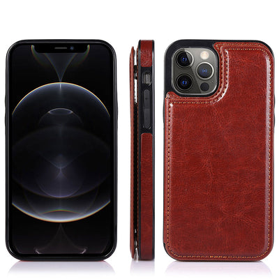 Compatible with iPhone 13 Pro Max Wallet Case Double Magnetic Clasp with Card Holder