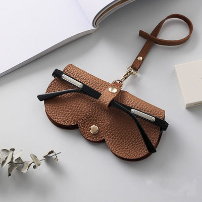 Storage Bag For Sunglasses Soft Leather Portable Simple Storage Case