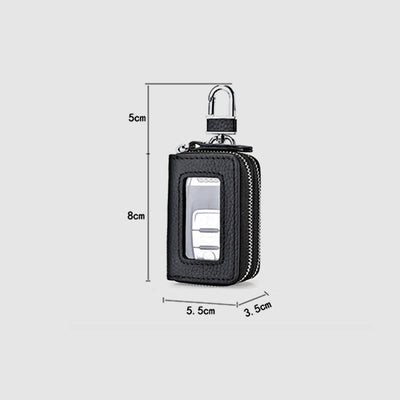 Storage Bag For Men Vintage Cowhide Leather Car Key Bag