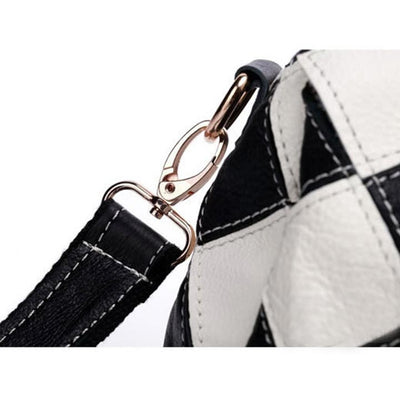 Genuine Leather Multicolor Flower Handbag