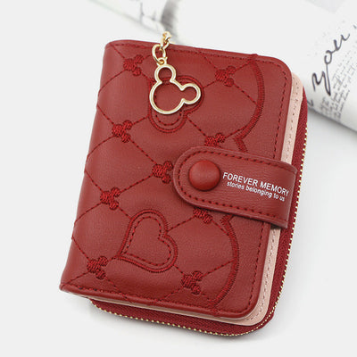 Cute Embroidery Wallet With Coin Purse