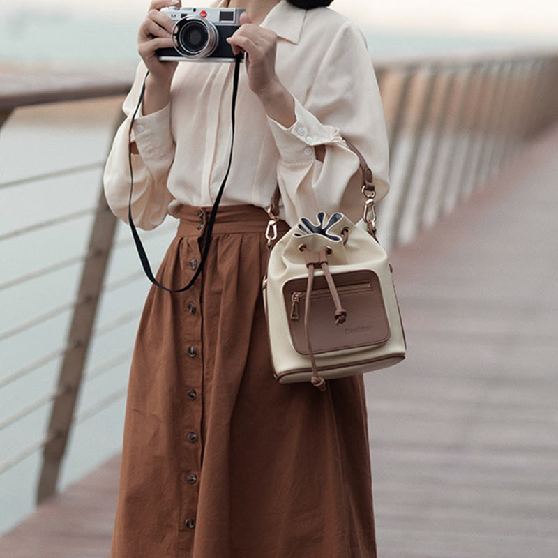 Bundle Drawstring Camera Bag Portable Bucket SLR Photography Bag