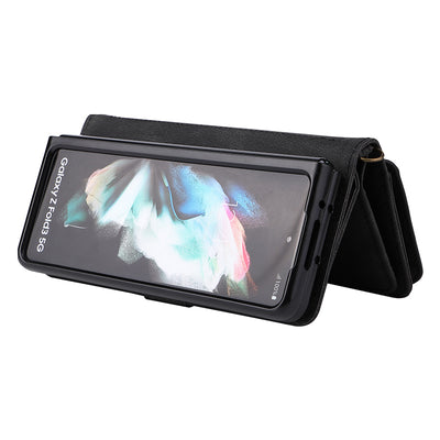 2-In-1 Wallet Case Cell Phone Case for Samsung Z Fold 3 4 Wristlet Zipper Card Holder