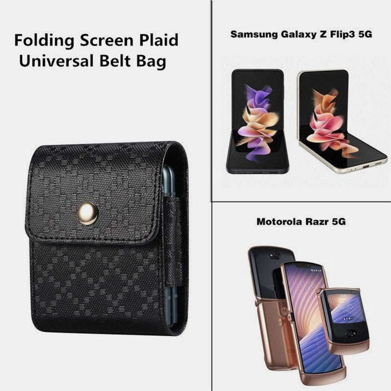 Mini PU Waist Bag EDC Pouch for Samsung Z Flip 3 Moto Razr